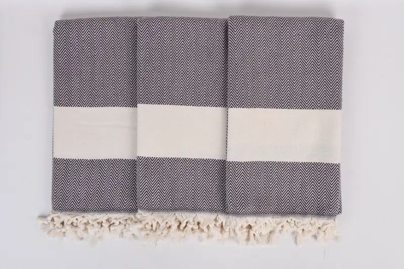 Home Decor Gifts, 70x40 Cotton Herringbone Towel, Hammam Towel USA, Bridesmaid Gift Towel, Organic towel, Beach Wedding Favor, Bathroom Towel - 7