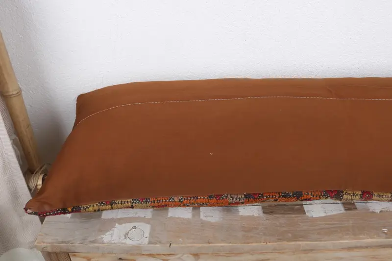 Pillow for Couch, Turkish Pillow, 12x36 Red Pillow, Lounge Throw Pillow Case, Pillow, Ethnical Kilim Rug Pillow, Vintage Pillow Cover - 7