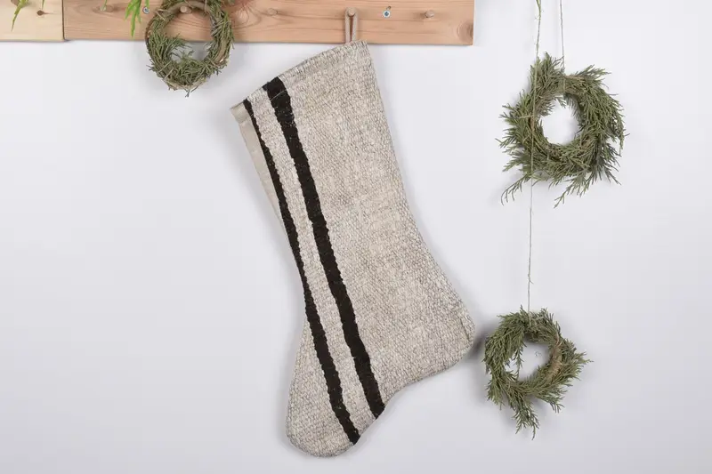 Festive Christmas Ornaments Pattern, 19-Inch Wide Christmas Stocking