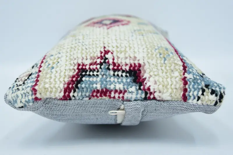 Traditional Cushion Case, Pillow for Sofa, Handmade Kilim Cushion, 8x16 Beige Cushion, Cushion, Turkish Kilim Pillow, Anatolian Pillow Sham - 5