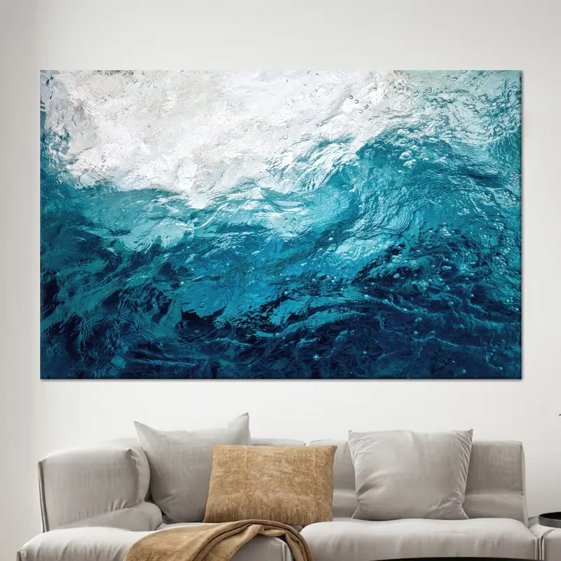 Oceanic Blue Coastal Canvas: あなたのスペースのためのプリントアート