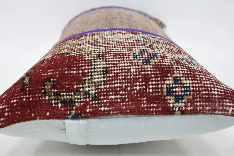 Ethnical Kilim Rug Pillow, Cotton Pillow Cover, Home Decor Pillow, 12x24 Brown Cushion Cover, Gift Pillow, Aesthetic Cushion Cover, Cushion - 5