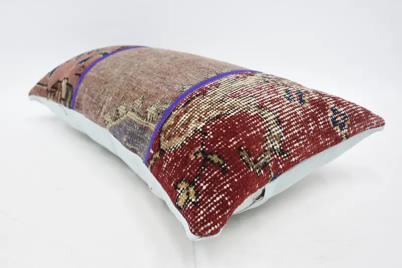 Ethnical Kilim Rug Pillow, Cotton Pillow Cover, Home Decor Pillow, 12x24 Brown Cushion Cover, Gift Pillow, Aesthetic Cushion Cover, Cushion - 6
