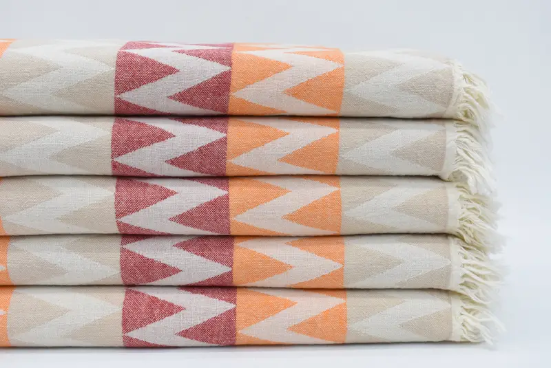 Bachelorette Gifts, Oversized Beach Towel, Bachelorette Party Decorations, 70x40 Cotton Zigzag Design Towel, Embroidery Towels, Thin towel