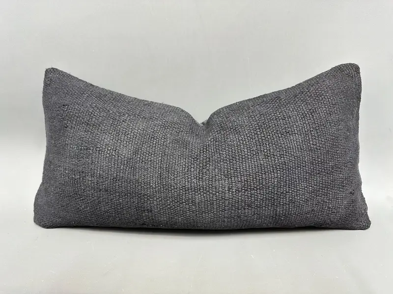 El Dokuma Türk Kilim Atma Yastığı, 12x24 İnç Güneybatı Yastık
