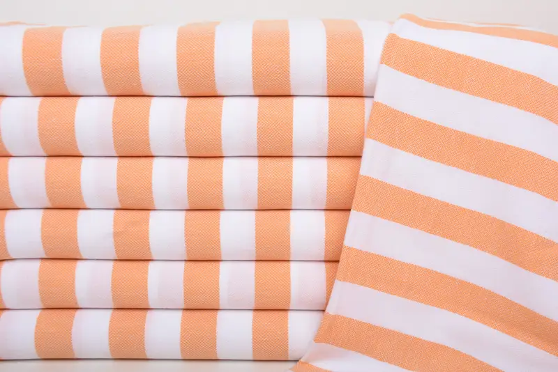 Wedding Anniversary Gift, Travel Towel, Handmade Gift, Custom Hand Towel, Kitchen Towel, Bride Gift, Wedding Favors, 44x20 Cotton Striped Towel - 2