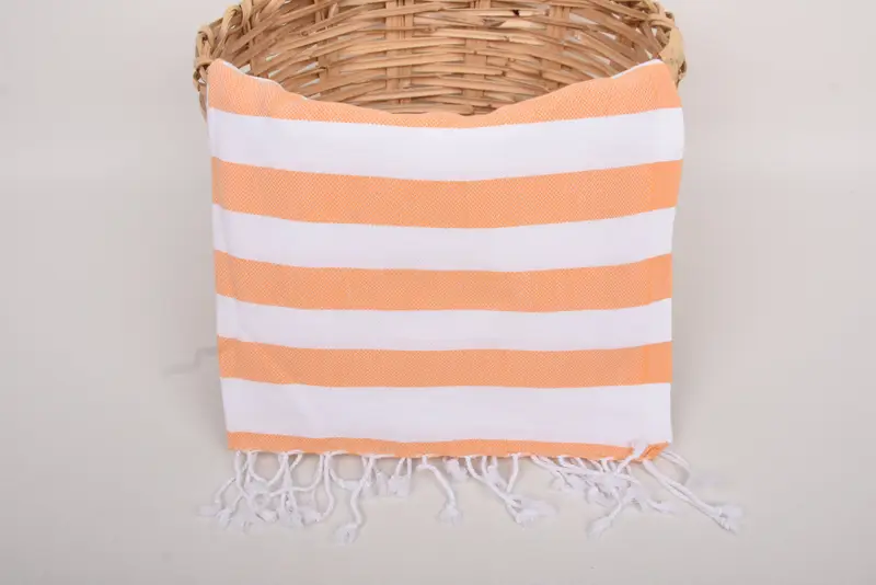 Wedding Anniversary Gift, Travel Towel, Handmade Gift, Custom Hand Towel, Kitchen Towel, Bride Gift, Wedding Favors, 44x20 Cotton Striped Towel - 5