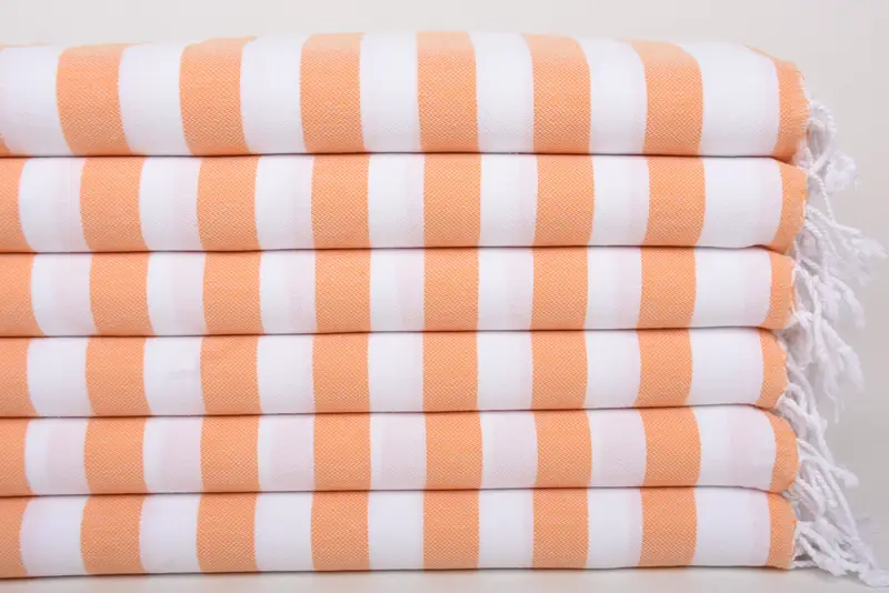 Wedding Anniversary Gift, Travel Towel, Handmade Gift, Custom Hand Towel, Kitchen Towel, Bride Gift, Wedding Favors, 44x20 Cotton Striped Towel - 3