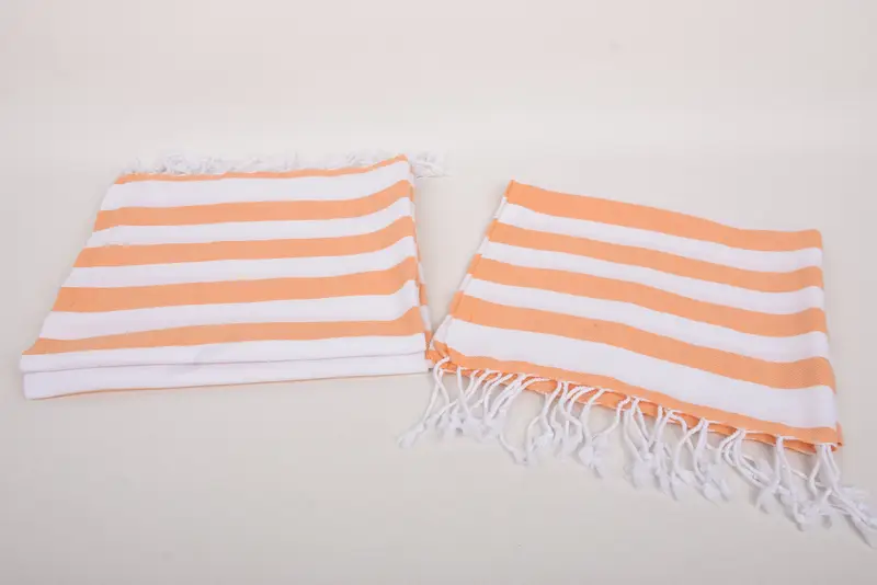 Wedding Anniversary Gift, Travel Towel, Handmade Gift, Custom Hand Towel, Kitchen Towel, Bride Gift, Wedding Favors, 44x20 Cotton Striped Towel - 7