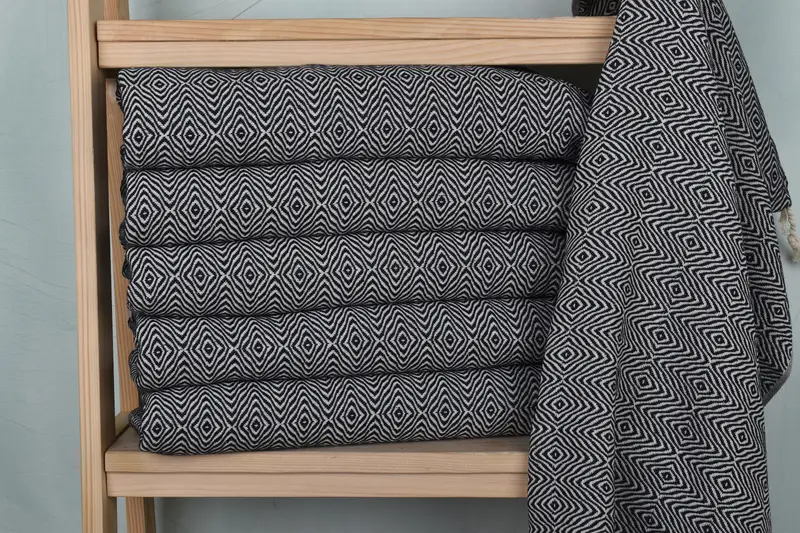 Baby Boy Gift, Gift For The Home Decor, Personalized Kitchen Towel, Small Bath Towels, 36x18 Cotton Zigzag Diamond Towel, Personalized Gift - 2