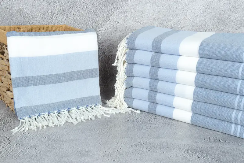 Personalized Gifts, Peshtemal Towel, Personalized Beach Towel, Custom Beach Towels, Organic Towel, 70x40 Cotton Striped Towel, Employee Gifts - 3