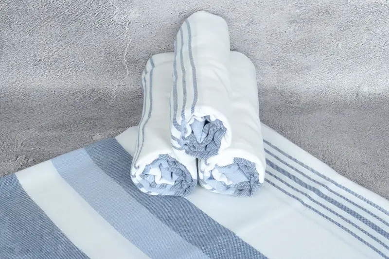 Personalized Gifts, Peshtemal Towel, Personalized Beach Towel, Custom Beach Towels, Organic Towel, 70x40 Cotton Striped Towel, Employee Gifts - 7