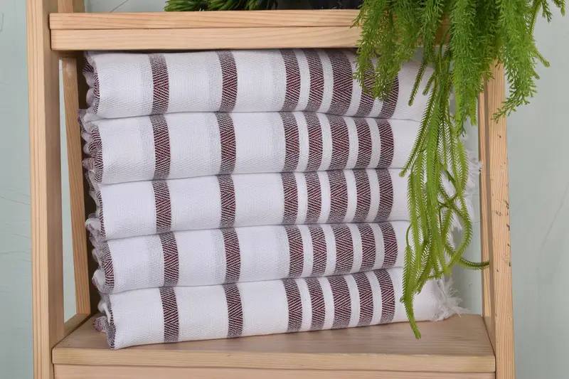 Housewarming Gift, Monogram Kitchen Towel, 36x24 Cotton Herringbone Towel, Custom Gift, Personalized Hand Towel, Bathroom Towels, Bulk Order Towel - 1