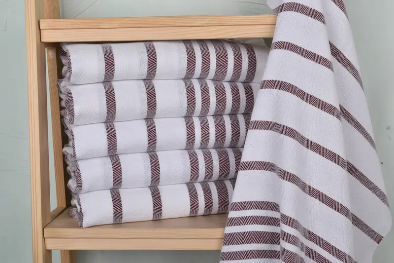 Housewarming Gift, Monogram Kitchen Towel, 36x24 Cotton Herringbone Towel, Custom Gift, Personalized Hand Towel, Bathroom Towels, Bulk Order Towel - 2
