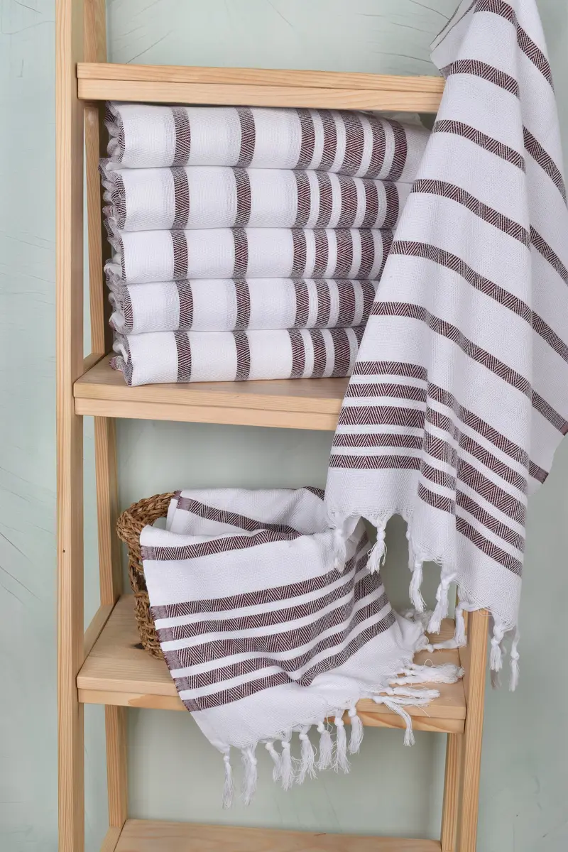 Housewarming Gift, Monogram Kitchen Towel, 36x24 Cotton Herringbone Towel, Custom Gift, Personalized Hand Towel, Bathroom Towels, Bulk Order Towel - 3