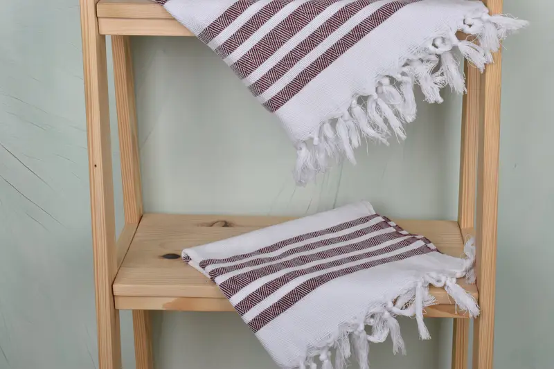 Housewarming Gift, Monogram Kitchen Towel, 36x24 Cotton Herringbone Towel, Custom Gift, Personalized Hand Towel, Bathroom Towels, Bulk Order Towel - 5