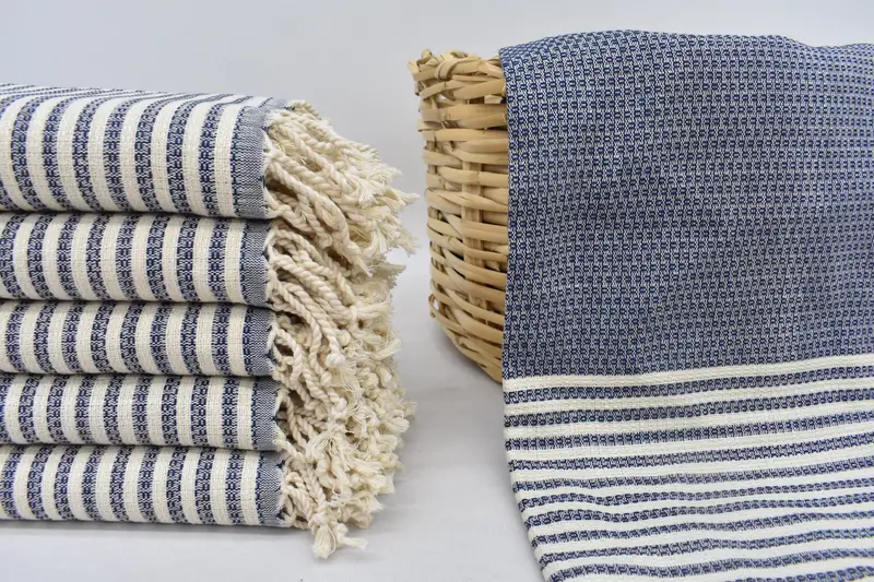 Bridesmaid Gifts, Wedding Towel, 68x40 Cotton Striped Towel, Sand-resistant towel, Spa Towel, Memorial Gift, Peshtemal Towel, Large Turkish Towel - 2
