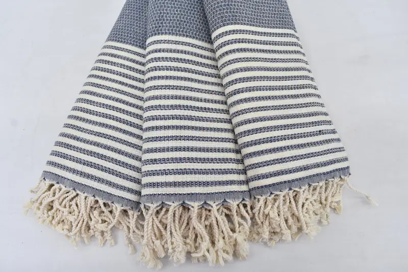 Bridesmaid Gifts, Wedding Towel, 68x40 Cotton Striped Towel, Sand-resistant towel, Spa Towel, Memorial Gift, Peshtemal Towel, Large Turkish Towel - 3