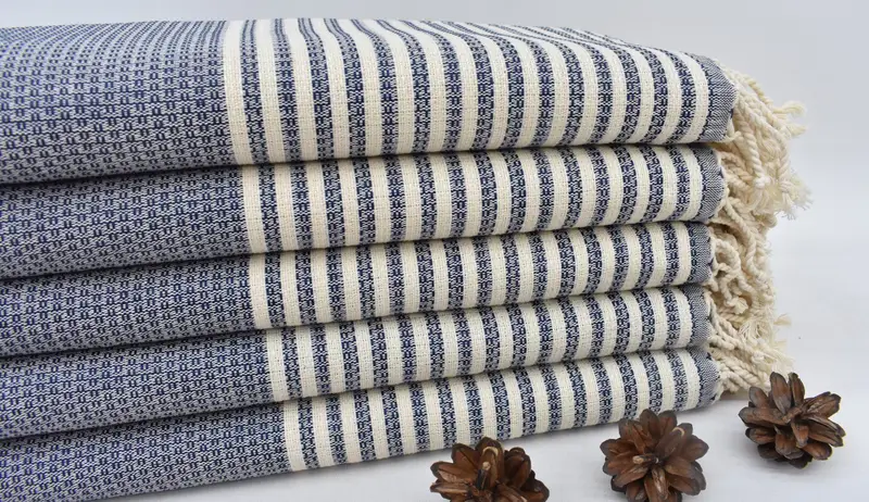 Bridesmaid Gifts, Wedding Towel, 68x40 Cotton Striped Towel, Sand-resistant towel, Spa Towel, Memorial Gift, Peshtemal Towel, Large Turkish Towel - 1