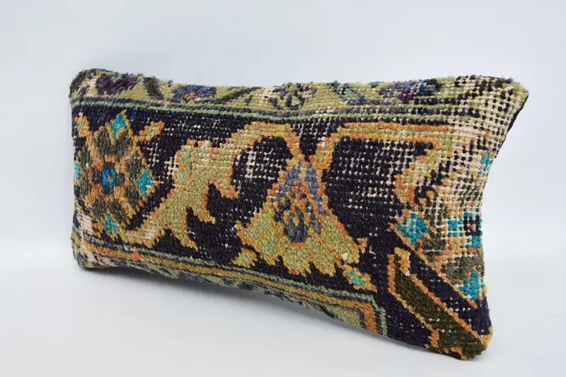 8x16 Blue Pillow Cover, Vintage Kilim Throw Pillow, Pillow for Couch, Interior Designer Pillow, Sustainable Pillow Case, Pillow Case - 4