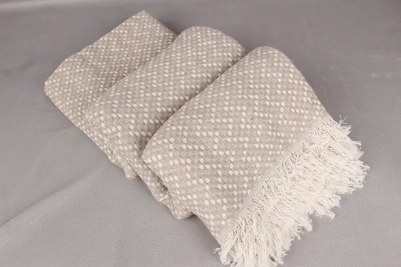 Monogram Blanket, Bridesmaid Gifts, Valentine Day Gift For Her, 76x68 Cotton Herringbone Towel, Housewarming Gift, Personalized Wedding Gift - 7