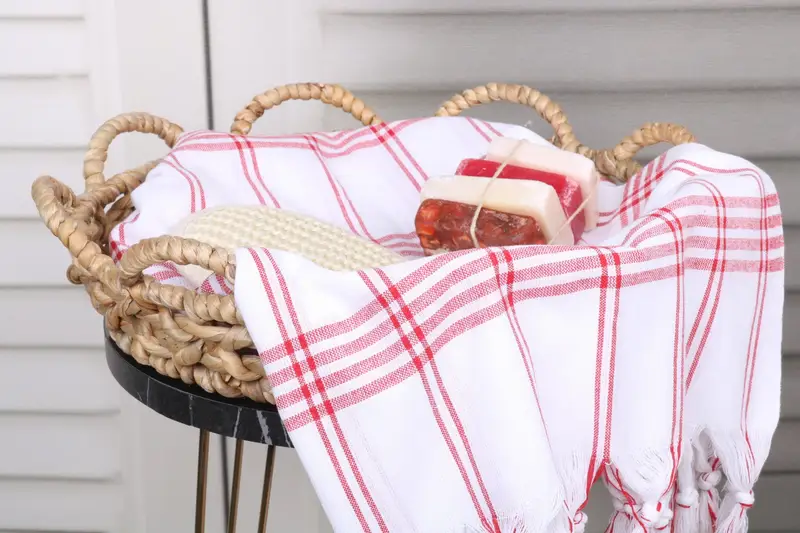 Handgefertigtes türkisches Handtuch, 68x32 Baumwollstreifenhandtuch, türkisches Strandtuch, Weihnachtsgeschenk, Custom Handtuch, Junggeselle Partyartikel, Bio -Handtuch - 2