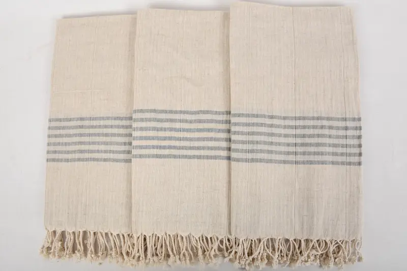 Summer Towel, 68x36 Linen Striped Towel, Memorial Gift, Personalized Wedding Gift, Best Friend Gift, Bachelor Gifts, Gift For Wedding Day - 3