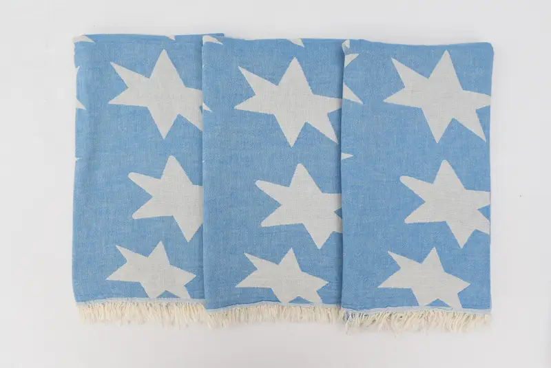 Turkish fouta towel for outdoor use, Embroidered Towel, Bachelor Gifts, 68x36 Cotton Star Design Towel, Monogram Beach Towel, Birthday Gift - 6
