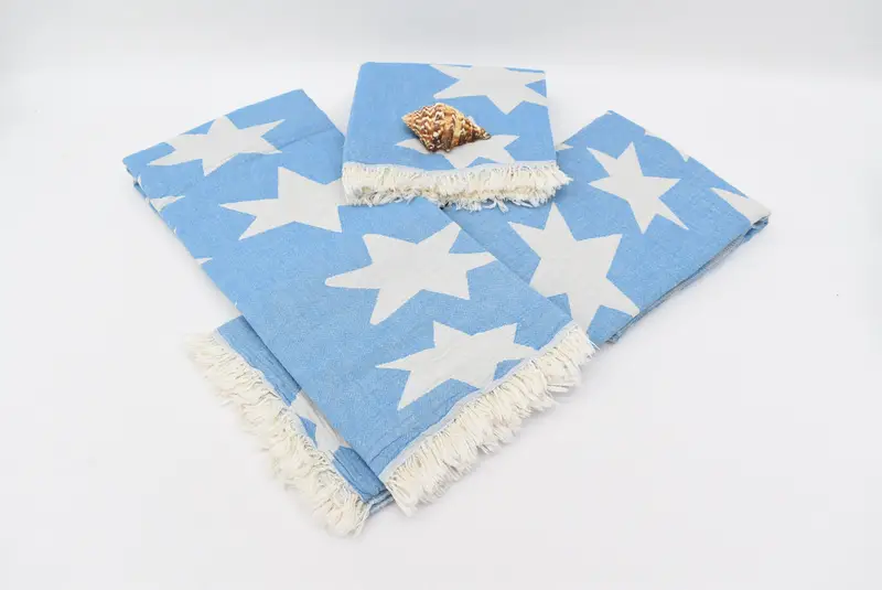 Turkish fouta towel for outdoor use, Embroidered Towel, Bachelor Gifts, 68x36 Cotton Star Design Towel, Monogram Beach Towel, Birthday Gift - 8