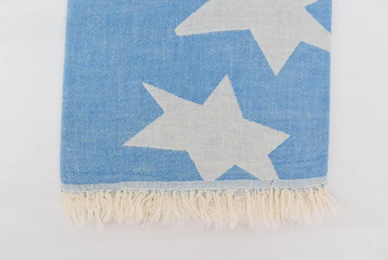 Turkish fouta towel for outdoor use, Embroidered Towel, Bachelor Gifts, 68x36 Cotton Star Design Towel, Monogram Beach Towel, Birthday Gift - 5