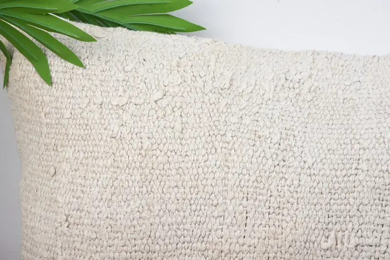 Couch Pillow Sham, Decorative Throw Pillow Case, Vintage Kilim Pillow, 12x20 Beige Cushion Case, Turkish Kilim Pillow, Pillow for Sofa, Pillow Cover - 2