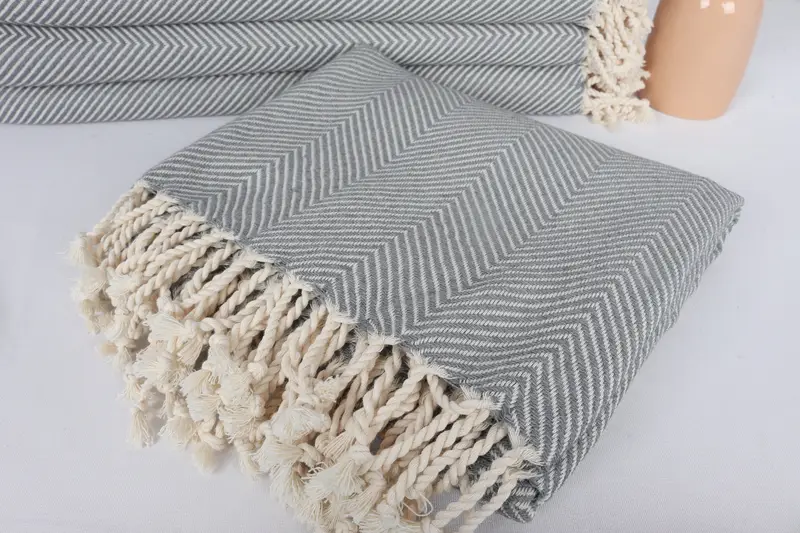 Custom Wedding Gift From Bridesmaid, Wedding Gift For Bride, Turkish Towel USA, 70x40 Cotton Herringbone Towel, Custom Towel, Turkish towel - 5
