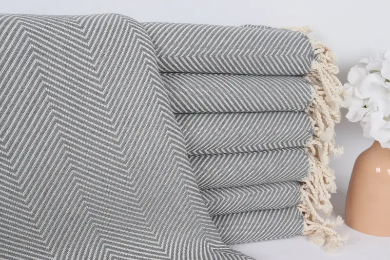 Custom Wedding Gift From Bridesmaid, Wedding Gift For Bride, Turkish Towel USA, 70x40 Cotton Herringbone Towel, Custom Towel, Turkish towel - 1
