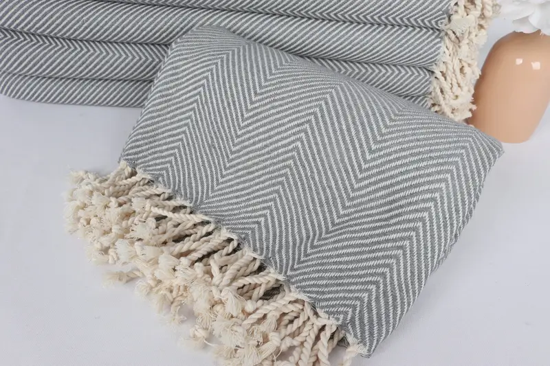 Custom Wedding Gift From Bridesmaid, Wedding Gift For Bride, Turkish Towel USA, 70x40 Cotton Herringbone Towel, Custom Towel, Turkish towel - 4