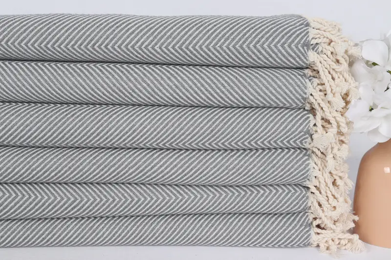 Custom Wedding Gift From Bridesmaid, Wedding Gift For Bride, Turkish Towel USA, 70x40 Cotton Herringbone Towel, Custom Towel, Turkish towel - 3