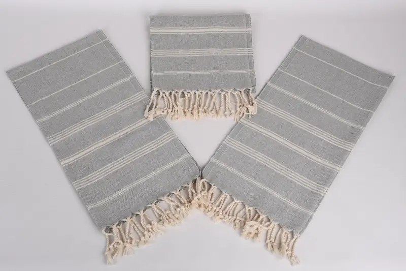Düğün Hediyesi Mutfak Havlu, Konuk Havlu, Nedime Favorları, Kişiselleştirilmiş Yemek Havlusu, Monogram El Havlusu, 38x24 Pamuklu Çizgili Havlu, Düğün Favorları - 6