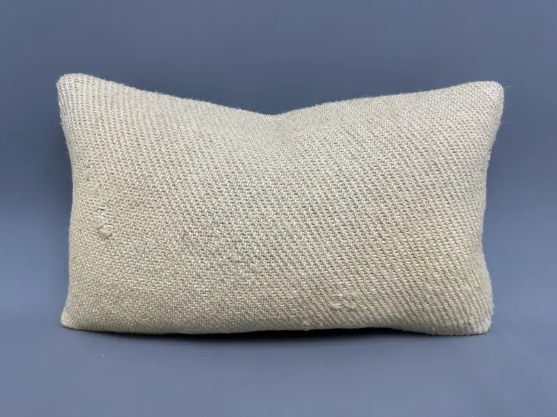 Interior Designer Pillow, Antique Pillows, Decorative Throw Cushion Cover, 12x20 Beige Cushion Case, Pillow, Kilim Cushion Sham - 4