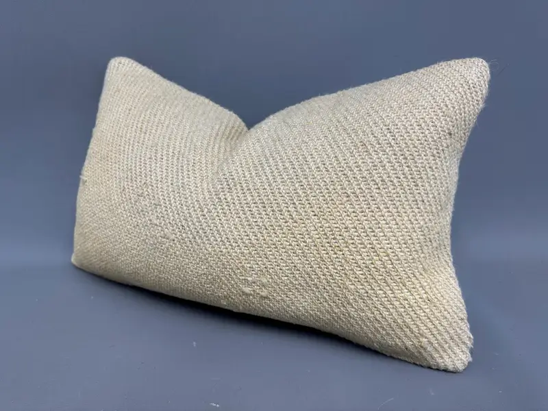 Interior Designer Pillow, Antique Pillows, Decorative Throw Cushion Cover, 12x20 Beige Cushion Case, Pillow, Kilim Cushion Sham - 3