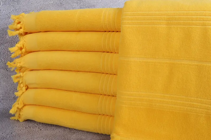 Wedding Favors, Large Turkish Towel, 70x36 Cotton Striped Terry Towel, Organic cotton Turkish peshtemal towel, Hammam towel, Merry Christmas Gifts - 1