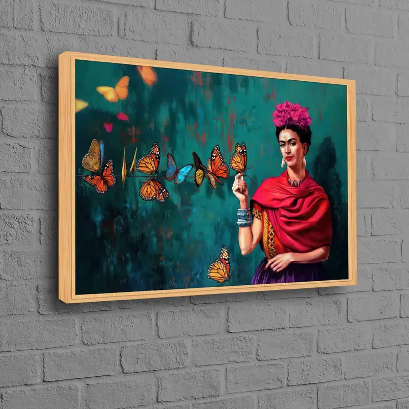 Frida Kahlo Kanvas: Canlı Lüks İçinde Soyut Kadın Portresi