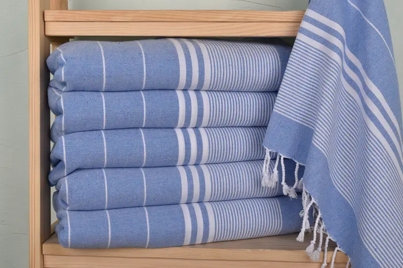 Wedding Gift, Custom Tea Towel, 40x24 Cotton Striped Towel, Bathroom Towels, Guest Towel, Beach Bachelorette Party Decorations, Personalized Gift - 2