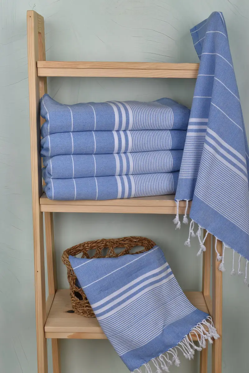 Wedding Gift, Custom Tea Towel, 40x24 Cotton Striped Towel, Bathroom Towels, Guest Towel, Beach Bachelorette Party Decorations, Personalized Gift - 3