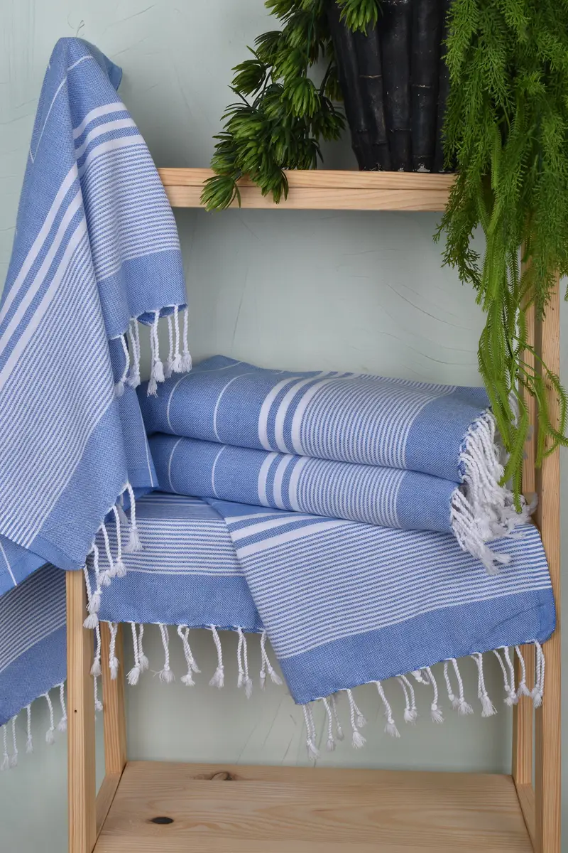 Wedding Gift, Custom Tea Towel, 40x24 Cotton Striped Towel, Bathroom Towels, Guest Towel, Beach Bachelorette Party Decorations, Personalized Gift - 6
