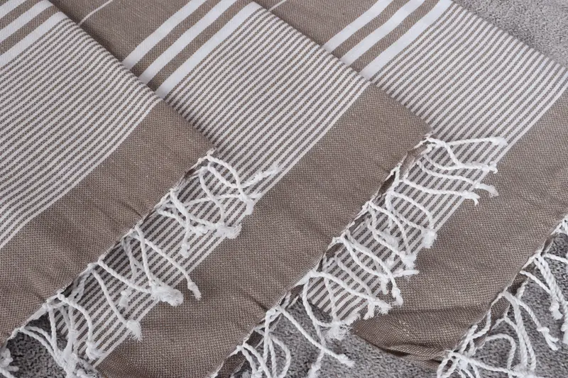 Small Bath Towels, Monogram Hand Towel, 40x24 Cotton Striped Towel, Turkish Hand Towel, Girl Trip Party Favor, Beach Wedding Favor, Home Decor Towel - 5