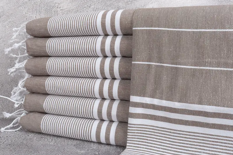 Small Bath Towels, Monogram Hand Towel, 40x24 Cotton Striped Towel, Turkish Hand Towel, Girl Trip Party Favor, Beach Wedding Favor, Home Decor Towel - 1