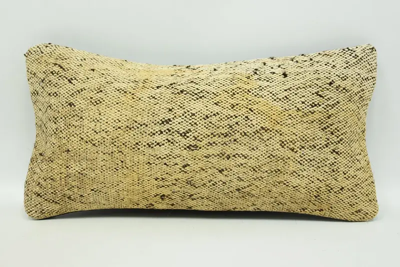 Beige Throw Pillow Case, Moroccan 20x40 cm Cushion Cover, Plaid Living Room Pillowcase - 1