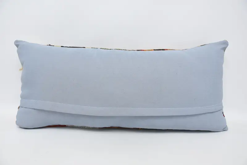 Turkish Pillow, Cushion, 16x36 Red Cushion, Throw Kilim Pillow, Turkish Kilim Pillow, Handwoven Pillow Cover Pillow Case - 6