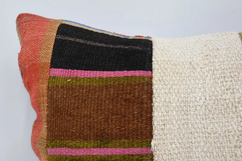 Turkish Pillow, Cushion, 16x36 Red Cushion, Throw Kilim Pillow, Turkish Kilim Pillow, Handwoven Pillow Cover Pillow Case - 2