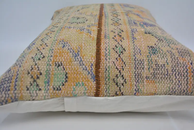 Kilim Pillow, Pillow Cover, One Of A Kind Pillow, Gift Pillow, Retro Throw Pillow, Interior Designer Pillow, 20x28 Beige Pillow Cover - 5