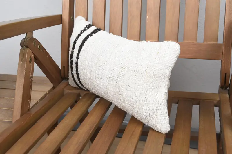 Cushion Case, Boho Pillow, Gift Pillow, 8x16 White Pillow, Cotton Pillow Cover, Aztec Pillow Sham, Couch Cushion Cover, Home Decor Pillow - 3